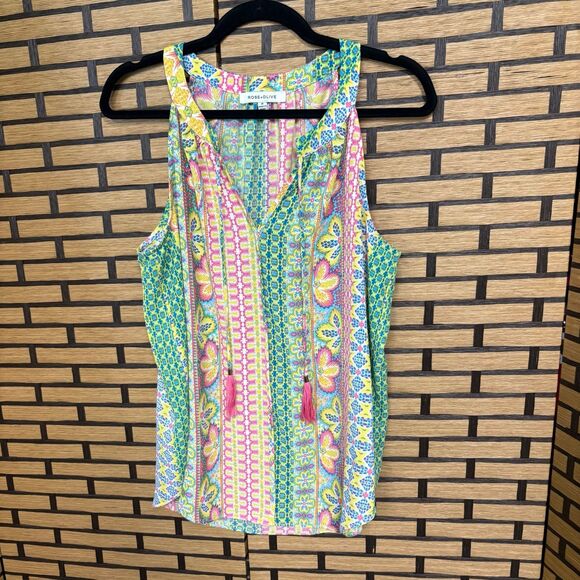 Rose & Olive Tank Top Size Medium - Picture 1 of 7
